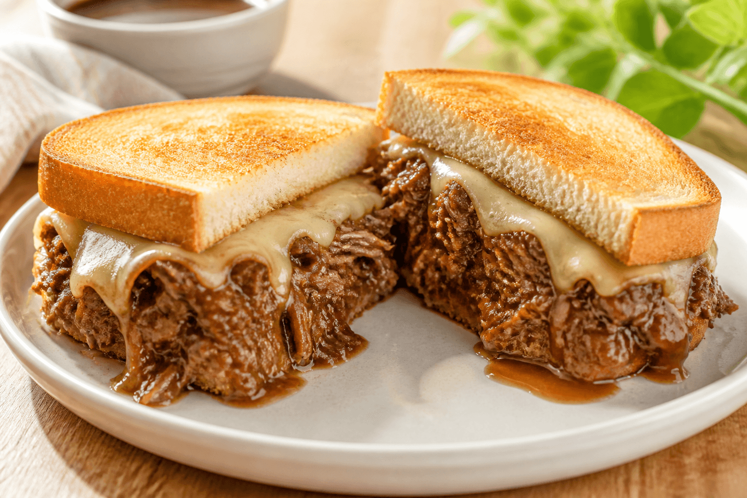 Pulled beef deli sandwich